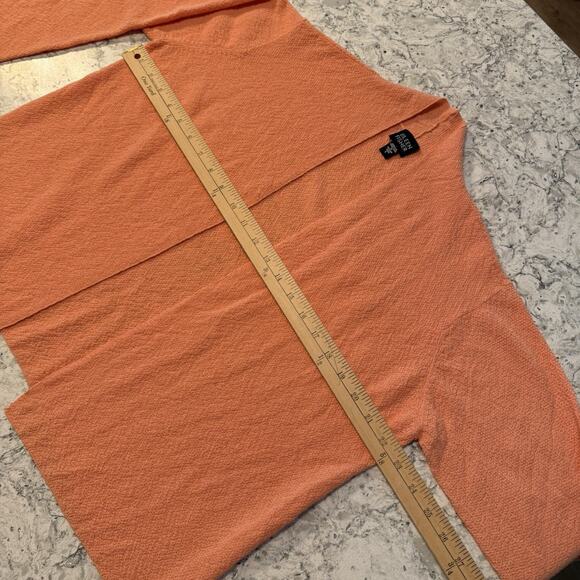 Eileen Fisher Cardigan Women’s Size Large 100% Wool Open Front Orange Peach - Picture 9 of 11